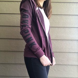 Purple PINK zip up with fleece lining